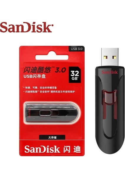 256GB USB 3.0 Sandisk Cruzer Glide CZ600 USB Flash Sürücü Süper Hızlı 64GB 128GB Kalem Sürücü Bellek 16GB 32GB Mini USB Sopa (Yurt Dışından)