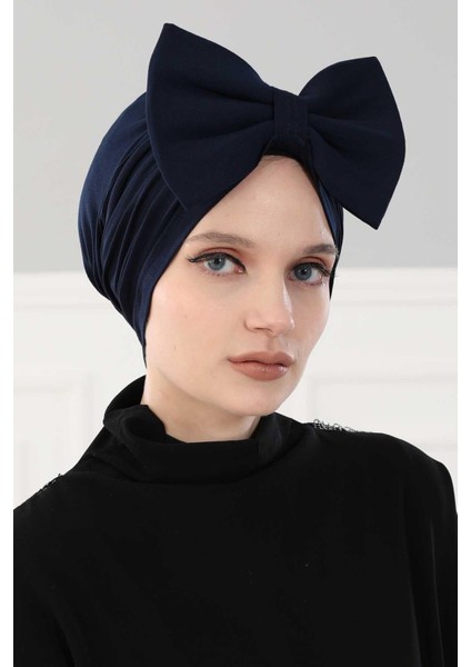 Dev Fiyonklu Bone Lacivert
