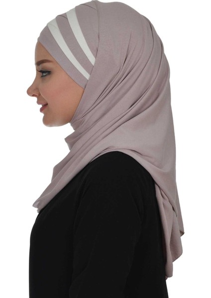 Aishas Design Çoklu Çapraz Dikim Renkli Şerit Pratik Penye Şal