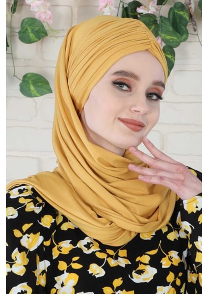 Aishas Design Büzgülü Pratik Penye Şal