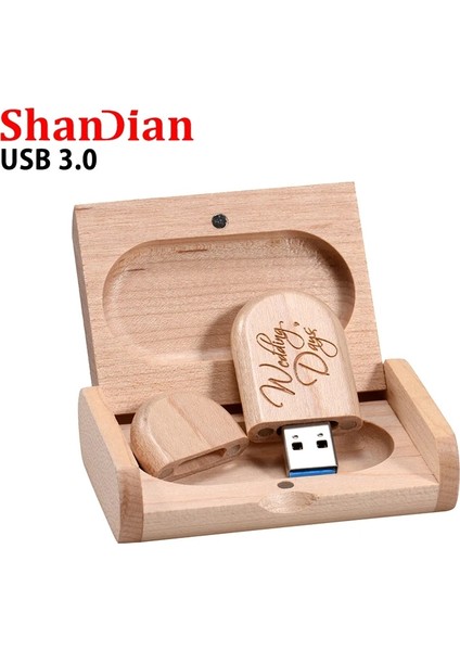 Akçaağaç 16 GB Shandıan Ceviz Ahşap USB 3.0 Flash Sürücü 4 GB 8 GB 16 GB 32 GB 64 GB Kalem Sürücü Ücretsiz Logo Kalem Sürücüler Düğün Hediyeleri Kutusu Memory Stick (Yurt Dışından)