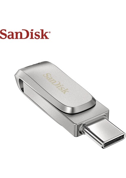 Gümüş 128GB %100 Sandisk USB Flash Sürücü 32GB 64GB 128GB Type-C Otg USB 3.1 Memory Stick 256GB 512GB Mini U Disk Sdddc4 Pendrive Yüksek Hızlı (Yurt Dışından)