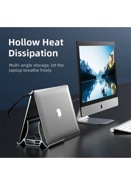 Gri Dikey Dizüstü Bilgisayar Standı Otomatik Olarak Yerden Tasarruf Sağlayan Tablet Standı MacBook Yüzey iPad Cep Telefonu Bilgisayar Aksesuarlarını Küçültün (Yurt Dışından) fırsatları