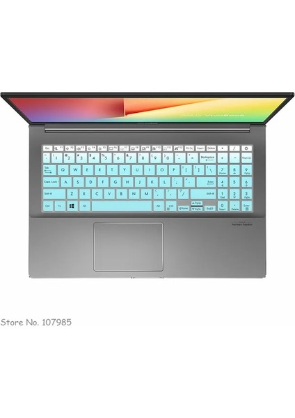 Gradualskyblue 15.6 Inç Laptop Klavye Kapak Koruyucu Asus Vivobook 15 X513UA X513E X513EP E510 E510MA E510M S533JQ S533E S533EQ S533FL (Yurt Dışından)