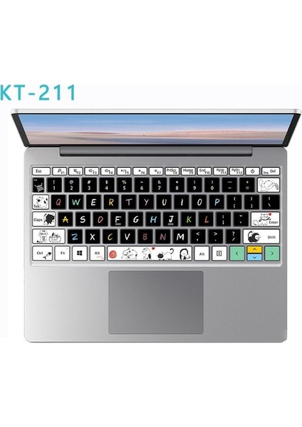 KT-211 Yüzey Dizüstü 3/2 Klavye Çıkartmalar Tuşları Mektup Microsoft Dizüstü Pro7 Tablet Karikatür Anime Yaratıcılık Sevimli Koruyucu Film (Yurt Dışından)