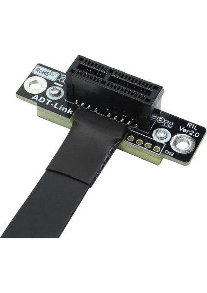 30 cm Çift 90 Derece Sağ Açı Pcıe 3.0 X1 To X1 Uzatma Kablosu R11SL-TL 8g/bps Yüksek Hızlı Pcı Express 1x Yükseltici Kart Şerit Genişletici (Yurt Dışından)
