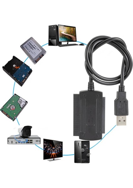 Ingiltere HDD Adaptörü Grwibeou Yeni 3'ü 1 Arada USB 2.0 Ide / Sata 2.5 ",3.5" Sabit Disk HDD SSD 480 Mb/s Veri Arayüzü Dönüştürücü Adaptör Kablosu (Yurt Dışından)