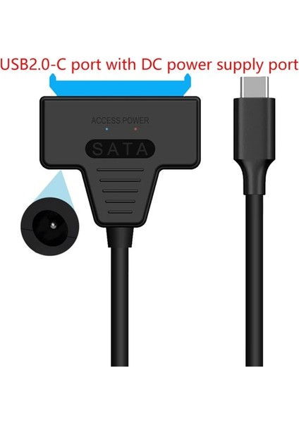 A4 USB Sata 3 Kablo Sata USB 3.0 / USB 2.0 Kablo Adaptörü Desteği 2,5 Inç/3,5 Inç Harici SSD HDD Sabit Sürücü Sata Iıı Dc Güç (Yurt Dışından)
