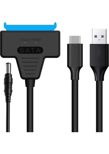 A4 USB Sata 3 Kablo Sata USB 3.0 / USB 2.0 Kablo Adaptörü Desteği 2,5 Inç/3,5 Inç Harici SSD HDD Sabit Sürücü Sata Iıı Dc Güç (Yurt Dışından)