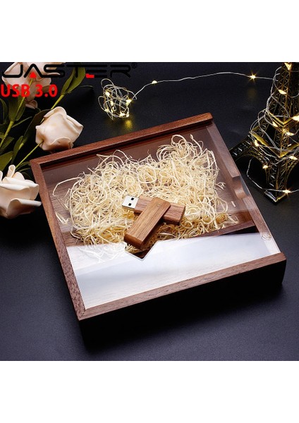 Hiçbir Kutu A 32GB Jaster USB Flash Sürücü 3.0 Şeffaf Akrilik Kapak Ahşap Fotoğraf Albümü Pendrive 64GB 128GB 16GB 32GB 8gb 4gb U Sopa Düğün Hediyesi (Yurt Dışından) modelleri