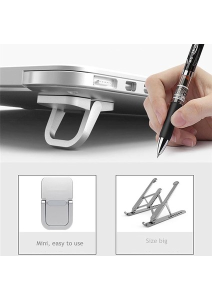 ZJ-111-SINGLE Dizüstü Bilgisayar Masası Için Standı Alüminyum Dizüstü Desteği Yükseltici Taşınabilir Bilgisayar Braketi Katlanabilir MacBook Pro Tutucu Lap Top Tabanı Pc Için (Yurt Dışından) indirimleri