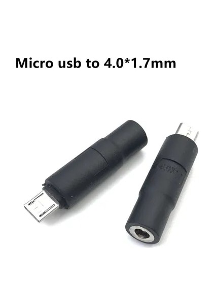 Mikro USB-4017 1 Adet Mikro Usb/usb 2.0 Erkek Dc 3.5*1.35/4.0*1.7mm Dişi Fiş Jakı Dönüştürücü Dizüstü Bilgisayar Adaptörü Konektörü (Yurt Dışından)