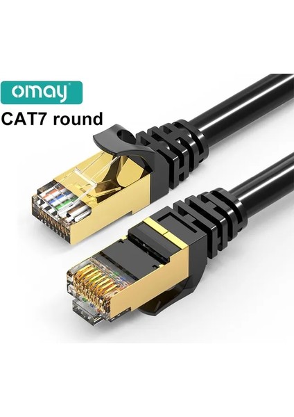 Yuvarlak 10 M Omay Ethernet Kablosu RJ45 Cat7 Lan Kablosu Utp Ağ Kablosu Modem Yönlendirici Için Uyumlu Yama Kablosu (Yurt Dışından)