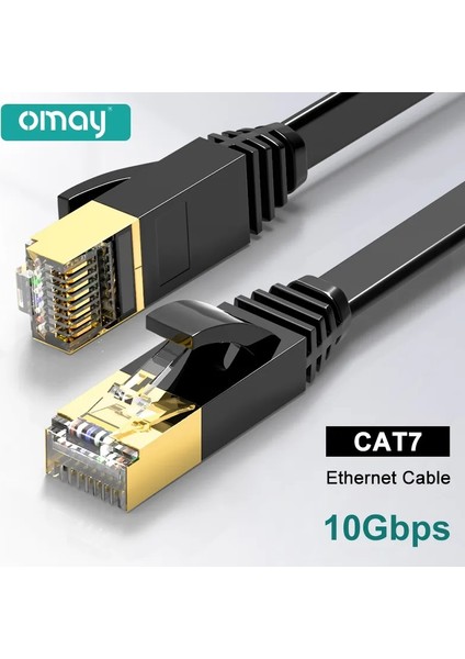 Yuvarlak 10 M Omay Ethernet Kablosu RJ45 Cat7 Lan Kablosu Utp Ağ Kablosu Modem Yönlendirici Için Uyumlu Yama Kablosu (Yurt Dışından)
