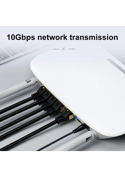 Yuvarlak 10 M Omay Ethernet Kablosu RJ45 Cat7 Lan Kablosu Utp Ağ Kablosu Modem Yönlendirici Için Uyumlu Yama Kablosu (Yurt Dışından)
