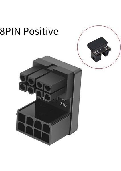 8pın Pozitif Atx 6 8 Pin Dişi - Erkek 180 Derece Açılı Adaptör 6pin 8pin 180 Derece Dönen Açılı Adaptör Masaüstü Bilgisayarlar Için Grafik Kartı (Yurt Dışından)