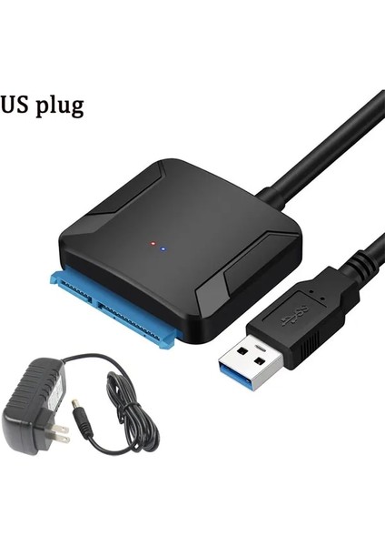 Abd Tak ile 40 cm USB 3.0 Sata 3 Adaptör Dönüştürücü Kablosu Usb3.0 Sabit Disk Dönüştürücü Kablo Samsung Seagate Wd 2.5 3.5 HDD SSD Adaptörü (Yurt Dışından)