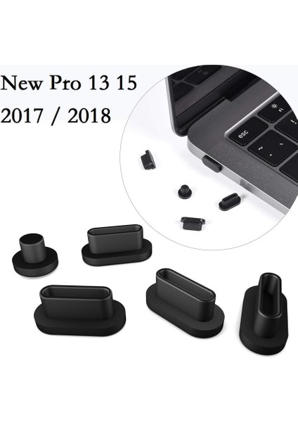 Macbook Için 2 Adet Turuncu Yumuşak Silikon Yeni Pro 13 Pro 15 2018 Dokunmatik Çubuk A1989 A1990 Toz Fişi USB Bağlantı Noktaları Anti-Toz Fişi 2 Adet/grup (Yurt Dışından)