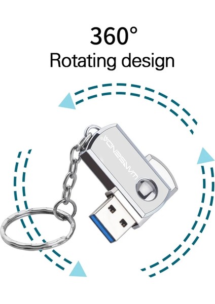 Gümüş 16GB Paslanmaz Çelik USB 3.0 USB Flash Sürücü 256GB 128GB Rotasyon Kalem Sürücü 16GB 32GB 64GB Pendrive Anahtarlıklı USB Bellek Çubuğu (Yurt Dışından) fiyatları