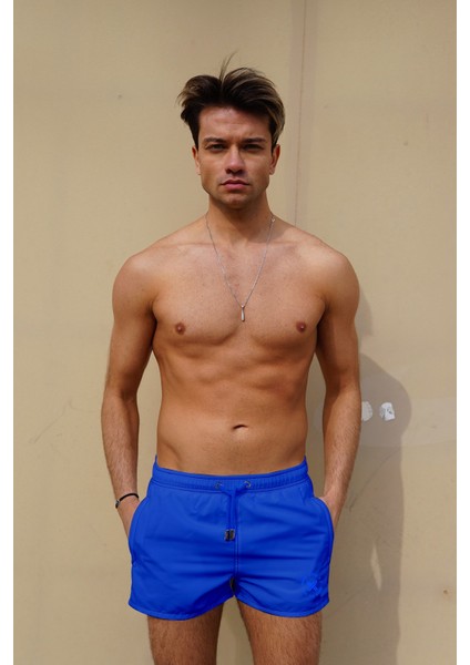 Erkek Kısa Deniz Şort C12202 Saks