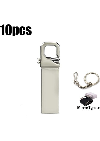 Silver-C8 8gb 10PCS Ücretsiz Özel Logo USB Flash Sürücü 4gb 8gb 2.0 Yüksek Hızlı Kalem Sürücü 16GB 32GB 64GB 128GB Pendrive Metal USB Anahtarlı Çubuklar (Yurt Dışından)
