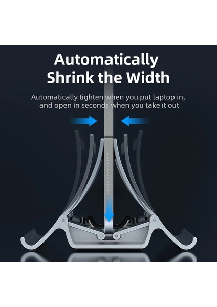 Metalik Uzay Gri Cabletıme Dikey Dizüstü Bilgisayar Standı Isı Dağıtımı Kaymaz Silikon Yerçekimi Tutucu MacBook Yüzey iPad Tablet Standı C418 (Yurt Dışından) fırsatları