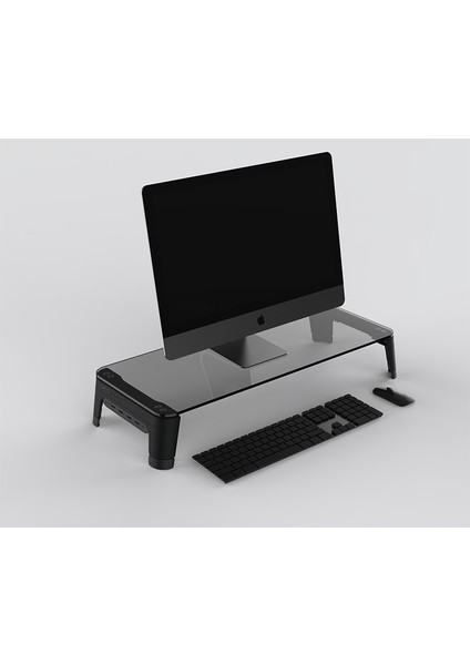 Au Plug-Usb3.0-Siyah Masaüstü Dizüstü Dizüstü Monitör Standı Space Bar Kaymaz Masa Yükselticisi, 4 Portlu USB Hub Veri Iletimi ve Hızlı Şarj Cihazı 600L (Yurt Dışından) fiyatları
