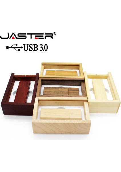 Akçaağaç 64 GB Jaster USB 3.0 Ahşap USB + Kutusu USB Flash Sürücü Memory Stick Pendrive 4 GB 8 GB 16 GB 32 GB 64 GB U Disk Düğün Hediyesi Ücretsiz Özel Logo (Yurt Dışından)