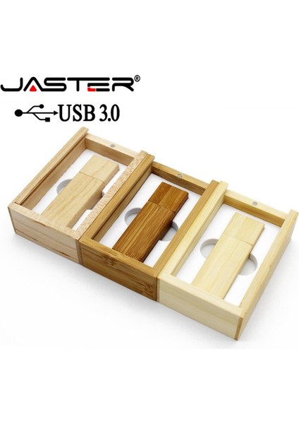 Akçaağaç 64 GB Jaster USB 3.0 Ahşap USB + Kutusu USB Flash Sürücü Memory Stick Pendrive 4 GB 8 GB 16 GB 32 GB 64 GB U Disk Düğün Hediyesi Ücretsiz Özel Logo (Yurt Dışından)