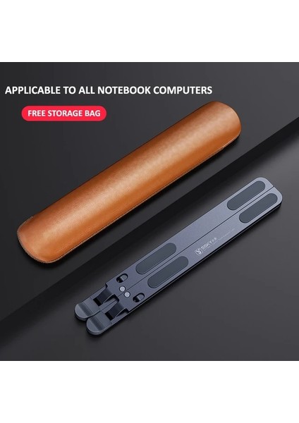 Gri Mozhao Laptop Standı Kaldırabilir Taşınabilir Katlanır Masaüstü Yükseltme Ipad Soğutma Braketi Asma Alüminyum Alaşımlı Çerçeve (Yurt Dışından)