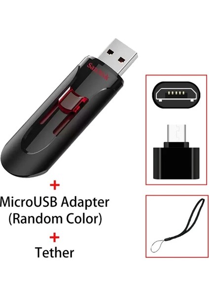CZ600 A 64 GB Sandisk Pendrive 128 GB 64 GB 32 GB 256 GB USB Flash Sürücü 32 64 128 16 GB Kalem Sürücü 3.0 USB Sopa Disk Telefon Için Anahtar Bellek (Yurt Dışından)