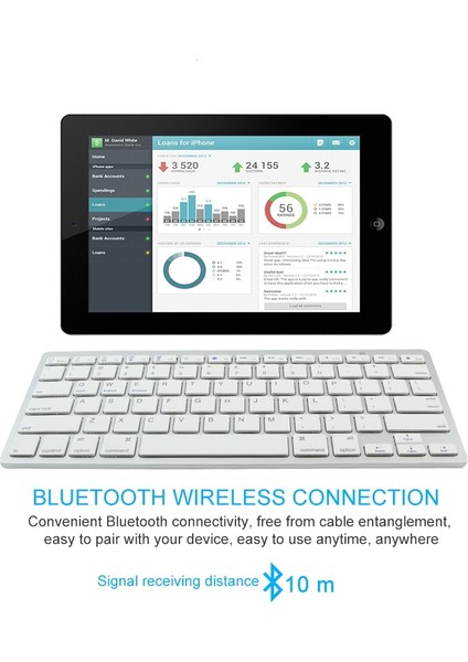 Siyah Arapça Taşınabilir Mini Kablosuz Bluetooth Klavye Rusça ve Ingilizce Çoklu Dil Desteği Tablet Bilgisayar Ios Windows Android Sistemi (Yurt Dışından)
