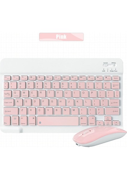 Pembe Km Tablet Kablosuz Klavye Ios Için Android Windows iPad Için Samsung Xiaomi Huawei Teclado Bluetooth Uyumlu Klavye ve Fare (Yurt Dışından)