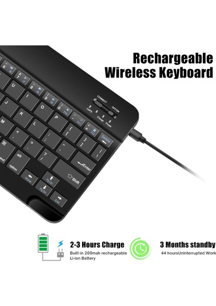 Pembe Km Tablet Kablosuz Klavye Ios Için Android Windows iPad Için Samsung Xiaomi Huawei Teclado Bluetooth Uyumlu Klavye ve Fare (Yurt Dışından)