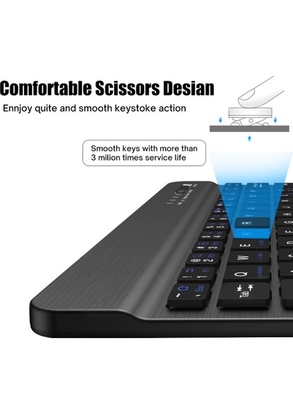 Pembe Km Tablet Kablosuz Klavye Ios Için Android Windows iPad Için Samsung Xiaomi Huawei Teclado Bluetooth Uyumlu Klavye ve Fare (Yurt Dışından)