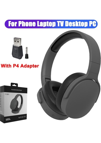 Siyah P4 Adaptör Kulaklıklar Bluetooth Kulaklık Stereo Hıfı Kulaklık Kablosuz Subwoofer Oyun Kulaklık Desteği Tf Kart/aux, Telefon Dizüstü Tv Ps4 Için (Yurt Dışından)