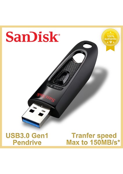 Beyaz 128 GB Sandisk Usb3.0 Flash Sürücü Ultra SDCZ48 32G 64G 128G 256G Memory Stick 130 Mb/s'ye Kadar Orijinal USB Masaüstü Dizüstü Pc Için Pendrive (Yurt Dışından) fırsatları