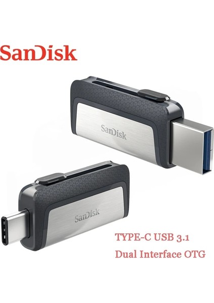 64GB Sandisk Type-C Usb3.1 Çift Arayüz Otg Flash Disk Aşırı Yüksek Hızlı Pendrives 32GB 64GB 128GB Memory Stick Sdddc2 Flash Sürücü (Yurt Dışından)