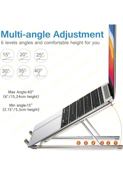 Plastik Beyaz W Dizüstü Bilgisayar Standı, Femoro Plastik Dizüstü Bilgisayar Tutucu Yükseltici Bilgisayar Tablet Standı Macbookipad ile Uyumlu Hp Dell Lenovo 10-15.6" (Yurt Dışından) fırsatları
