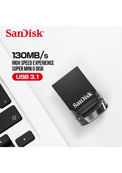 16 GB Sandisk Ultra Fit USB 3.1 Flash Sürücü 16 GB 32 GB 64 GB 128 GB 256 GB USB 3.1 Gen 1 Max 130 Mb/s Kalem Sürücü Mini Memory Stick Kalem Sürücü (Yurt Dışından)