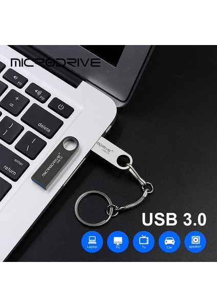 Pembe 128GB USB Flash Sürücü 3.0 Memory Stick Pendrive 128GB 64GB 32GB Cle USB 3.0 Su Geçirmez 64GB 128GB Yüksek Hızlı Metal 3.0 USB Disk (Yurt Dışından)