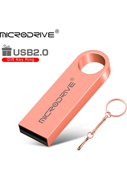 Pembe 32GB 10 Adet Mini Metal USB Flash Sürücüler Gümüş Iş Hediyeleri Memory Stick Özel Logo Kalem Sürücü Su Geçirmez Depolama Cihazları 32GB 64GB (Yurt Dışından)