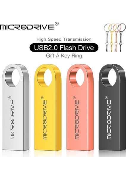 Pembe 32GB 10 Adet Mini Metal USB Flash Sürücüler Gümüş Iş Hediyeleri Memory Stick Özel Logo Kalem Sürücü Su Geçirmez Depolama Cihazları 32GB 64GB (Yurt Dışından)