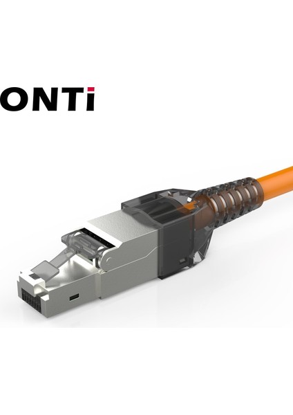 CAT6A Korumalı 2 Adet Onti Cat8 /cat7 /CAT6A RJ45 Konektörü, Aletsiz Korumalı Endüstriyel Ethernet Kristal Kafa Alan Sonlandırma Fişi - 40GBPS (Yurt Dışından)