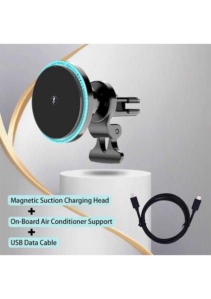Yakıt Araç Kullanımı Koolmaax Manyetik Araç Şarj Cihazı Montajı, 15W Hızlı Şarj Sopası Araç Kontrol Paneli ve Hava Firar Araç Telefonu Tutucu iPhone 14/13/12 (Yurt Dışından)