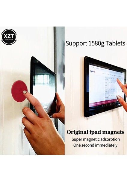 Siyah Duvara Monte Tablet Manyetik Stand Mıknatıs Adsorpsiyon Prensibi iPad Pro Air Tüm Tablet Telefonlar Için Alma ve Yerleştirme Kolaylığı (Yurt Dışından)