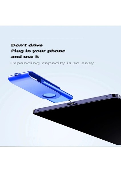 Mavi Tip C Taşınabilir Otg USB 2 Tb Flash Sürücü Tip C / Mikro Kalem Sürücü 2 Tb USB Sopa 3.0 Pendrive 2 Tb U Disk Pc Dizüstü Cep Telefonu Için (Yurt Dışından)