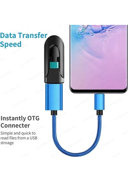 Mikro USB Fişi Altın Yaklaşık 15CM Mikro USB Otg Adaptörü Mikro USB Erkek - USB 2.0 Dişi Kablo Adaptörü Samsung Huawei Xiaomi Android Telefon Için USB Flash Sürücü (Yurt Dışından)