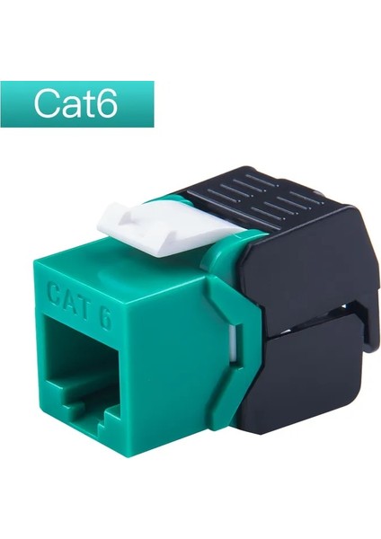 Yeşil 4 Adet Gigabit Ethernet RJ45 Cat6 Renkli Keystone Jakları Aletsiz Tip Ağ Modülleri Aletsiz Bağlantı Opsiyonel 7 Renk (Yurt Dışından)
