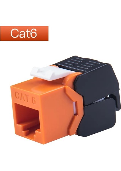 Yeşil 4 Adet Gigabit Ethernet RJ45 Cat6 Renkli Keystone Jakları Aletsiz Tip Ağ Modülleri Aletsiz Bağlantı Opsiyonel 7 Renk (Yurt Dışından)